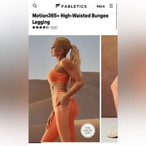 NWT Fabletics Motion 365+ high waisted leggings M Medium Khloe Kardashian